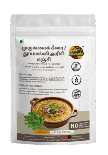 Moringa Leaves with Thooyamalli Kanji Mix